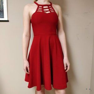 Red formal dress